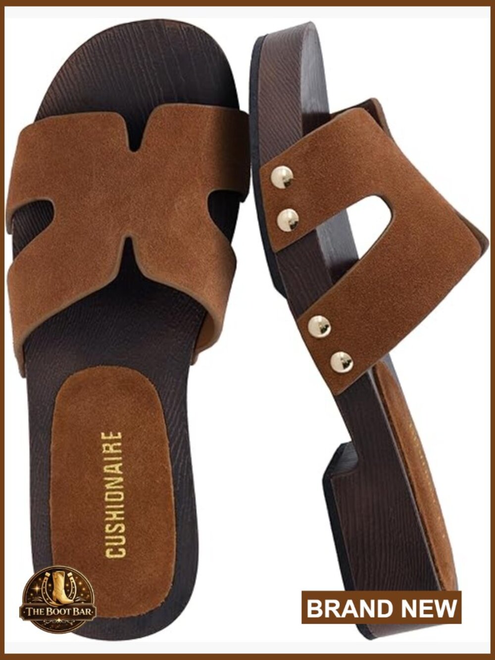 Genuine Leather Suede Platform Sandals Women Heeled Slide Adjustable Strap - Picture 1 of 7
